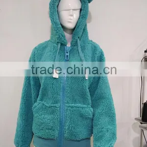 Shu Velveteen Cute Girls Winter Coat thumbnail-1