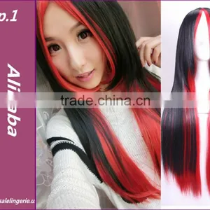2015 New Fashion Harajuku Cosplay Anime Wig Young Heat Colorfull Ombre Wig Party Synthetic Wigs With Bangs thumbnail-1