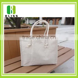Customizable Printed Zipper Cheap Jute Shopping Bag Wholesale thumbnail-1