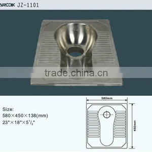 Stainless Steel Pedestal Squat Toilet; Squat Pan thumbnail-1