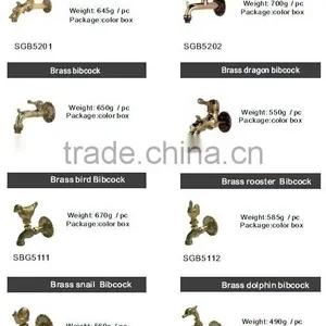 Garden Water Tap, Brass Horse Head Hose Faucet Outdoor Garden thumbnail-1