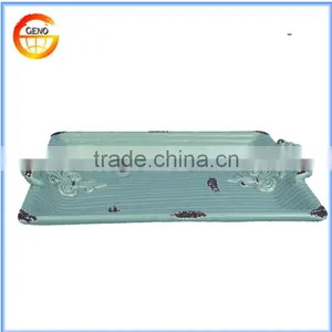 High Quality Ceramic Rectangle Blue Glaze Fruit Plate thumbnail-1