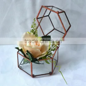 Indoor Decoration Clear Glass Plant Terrarium Hanging Terrarium Geometric thumbnail-2