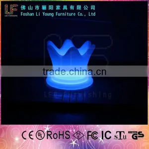 Foshan Furniture Modern Decoration Outdoor Colorful LED Flower Pot Furniture/Llluminated LED Plastic High Planters thumbnail-2