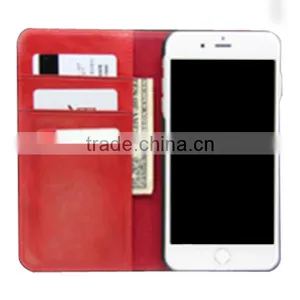 High Quality Real Leather Mobile Phone Leather Case, Multifunction Flip Stand With Card Slot Wallet Flip For IPhone6 thumbnail-2