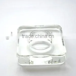 Square Glass Candle Holder/any Color Canbe Sprayed thumbnail-1