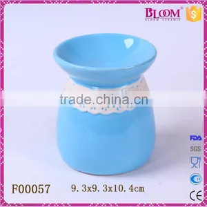 White Lace Decoration Ceramic Wax Burner for Home thumbnail-1