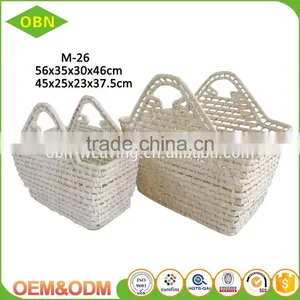 New Design Natural Tote Handle Maize Material Straw Bag thumbnail-3