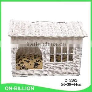 White Willow Woven Wicker Baskets for Dog thumbnail-1