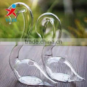 Handmade Clear Glass Swan Terrarium Decoration thumbnail-1