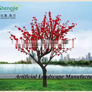 Pink Color 4M SJ007 Artificial LED Lights Peach Blossom Tree, Led Light Changing Flower Trees thumbnail-1