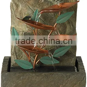 Blue Bird of Paradise Tabletop Water Fountain thumbnail-1