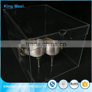 2017 Oem Custom Acrylic Storage With Lid Shoe Box thumbnail-4
