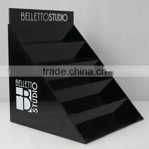 Custom 5 Tier Black Perspex Organic Glass Acrylic Displays and Shelf thumbnail-1