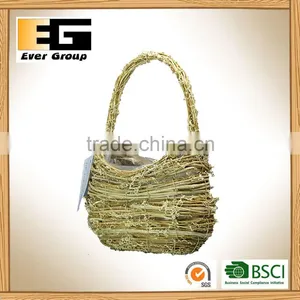 Handbag Type Natural Plant Weaving Flowerpot thumbnail-3