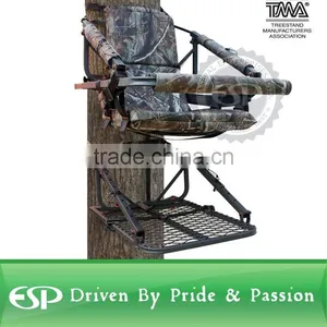 Steel Climbing Hunting Tree Stand With Safety Vest Harness, 250lb Capacity thumbnail-1