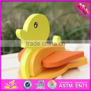 2017 New Product Funny 3d Duck Children Wooden Animal Puzzles for Toddlers W14G043 thumbnail-6