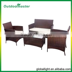 Outdoor Garden Wicker Rattan Furniture With Beige Cushion thumbnail-1