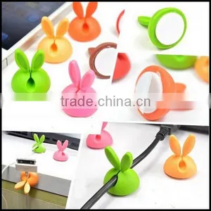 Rabbits Cable Drop Clip Desk Tidy Organiser Wire Cord Lead USB Charger Holder,custom Plastic Cable Holder Clips Manfuacturer thumbnail-1