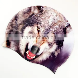 2016 Full Color Print Colorful Silicone Swimming Cap thumbnail-3