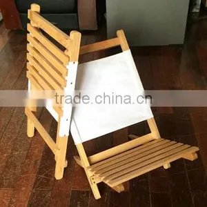 2016 Wooden Beach Chair With Canvas Fabric for Outdoor Furniture thumbnail-5