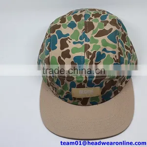 Custom Made Design Camo 5 Panel Snapback Cap/hat thumbnail-5