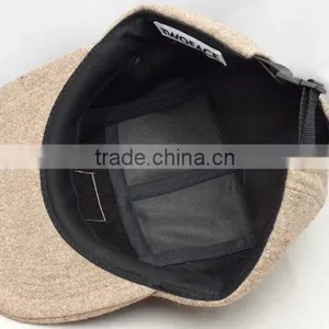 2016 Cheap Custom Wool 5 Panel Hats and Caps With Woven Patch thumbnail-2