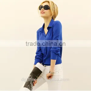The Spring New Fashion Ladies Shirt Comfortable Long Sleeve Simple Chiffon Blouse Tops for Women thumbnail-2