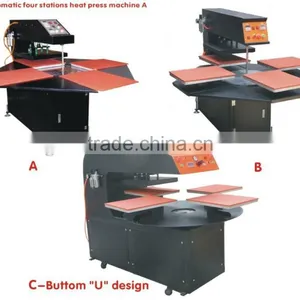 Four 4 Stations Auto Hot Press Machine Tshirt Sublimation Machine thumbnail-2