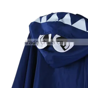 Blue Froggie Raincoat Cape With Monster Printed Hood Kid Wear Child Clothing HSC5940 thumbnail-5