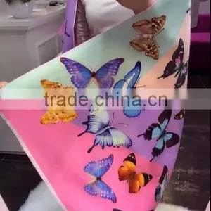Custom Digital Printed Chiffon Square Scarf Silk Scarf, 100% Silk Scarf, Chinese Silk Scarf thumbnail-1