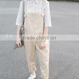 Korean Institute of Wind Wild Loose Tooling Overalls / Retro Art Bib/ Trousers With Braces thumbnail-3