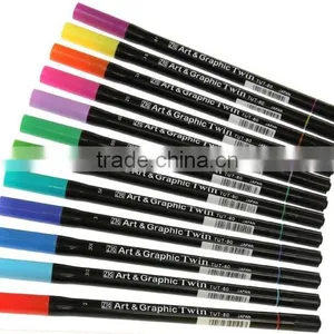 JAPAN ZIG ART & GRAPHIC TWIN TIP BRUSH MARKER PEN thumbnail-3