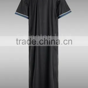 MEN'S MUSLIM ISLAMIC ARABIC ROBES DISHDASHA MORNING GOWNS THOBE thumbnail-2
