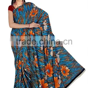 Embroidery and Printing Saree/Digital Printed Saree / Latest Digital Printed Saree / Wholesale Digital Printed thumbnail-3