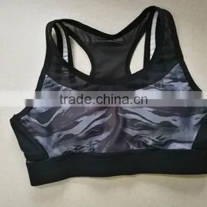 China Factory Newest Design Fitness Running Yoga Black Moon Tiger Bra thumbnail-1