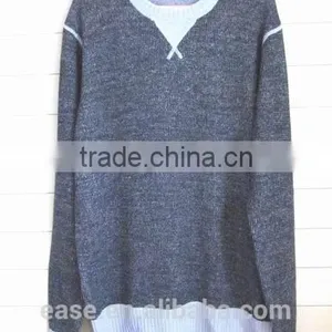 Fashion 12GG Knitted Elegant Brief V-Neck Pullover Winter Thick Sweater For Man thumbnail-3