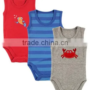 Unisex Stripe/applique Custom Made Infant Organic Cotton Smocked Infant Summer Wear Camo Organic Designer Baby Romper thumbnail-1