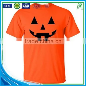 High Quality Orange and Black 100% Polyester Custom Halloween Printing t Shirt and Hoodies thumbnail-6