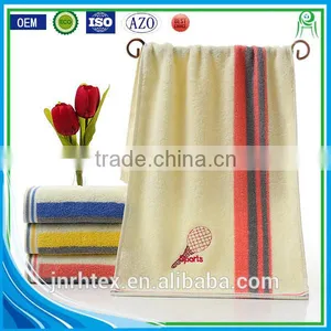 Dobby Border Emboridered Logo Yarn Color Dyed Sports Towel thumbnail-6