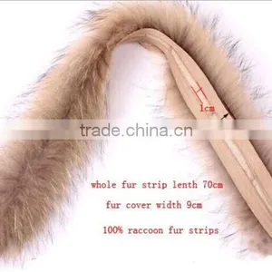 BBG-H-7 Wholesale Real Colorful Raccoon Fur Trim for Women's Shoes&Boots Welt With Factory Price thumbnail-6