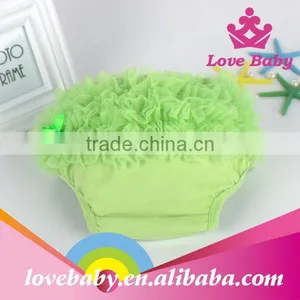 Hot Sale Adorable Solid Color Baby Lace Bloomers Wholesale Lace Ruffle Cotton Bloomers thumbnail-1