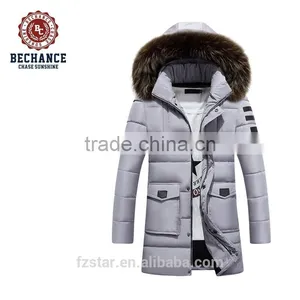 2016 Men's Winter Warm Long Thick Casual Detachable Fur Hood Padded Coat thumbnail-5