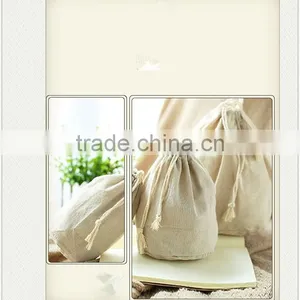 Wholesale Jute Cotton Small Drawstring Bags thumbnail-2