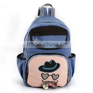 Korean Design Canvas Backpack, Travel Bag, Computer Bag, Teenage School Bag thumbnail-1