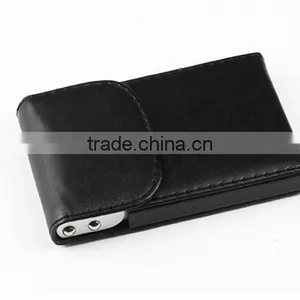 Leather Business Credit Card Holder Case Black Upright Leather Name Credit Business Card Case Holder thumbnail-1
