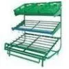 3 Layers Green Metallic Fruit And Vegetable Rack Display Stands With Label thumbnail-1