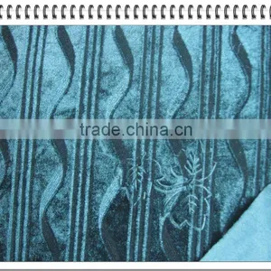 Black Embossed High Velour(two-way Stretch) Fabric thumbnail-1