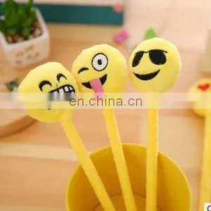 Cute Kawaii Plush Ballpoint Pen Creative Cartoon Facial Expression Ball Pen For Kids School Supplies thumbnail-4