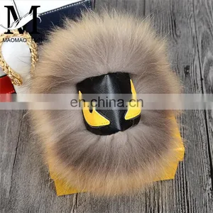 2015 High Quality Raccoon Fur Keychain for Bag Charm Monster Keychain thumbnail-3